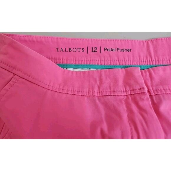Talbots ~Woman Size 12~ Pink Pedal Pusher Capri Pants. - Picture 2 of 9